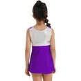 thumbnail image 2 of Haitryli Kids Girls Cheerleading Outfit Cheer Leader Uniform Sequin Dress and Shorts Set Purple 14, 2 of 7