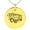 Gold, variant on Rose Gold Stainless Steel Mama Needs Coffee Small Medallion Circle Charm Pendant Necklace