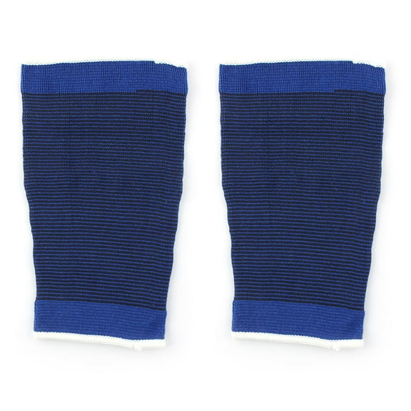 Jogging Sports Stripe Shaped Closed Patellar Wrap Knee Support Blue 2 PCS