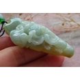 thumbnail image 3 of Certified Yellow Green Burma 100% Natural A Jade jadeite Pendant Frog Toad Lotus Flower Leaf Necklace 639368 TN, 3 of 10
