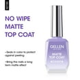 thumbnail image 3 of Gellen Matte Gel Top Coat, 18ML No Wipe Matte Gel Top Coat, Clear UV Top Coat Gel Nail Polish, Soak Off Nail Lamp Gel Base Top Coat Nail Art Home Manicure, 3 of 8