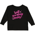 thumbnail image 3 of Inktastic will you marry daddy Boys or Girls Long Sleeve Toddler T-Shirt, 3 of 5