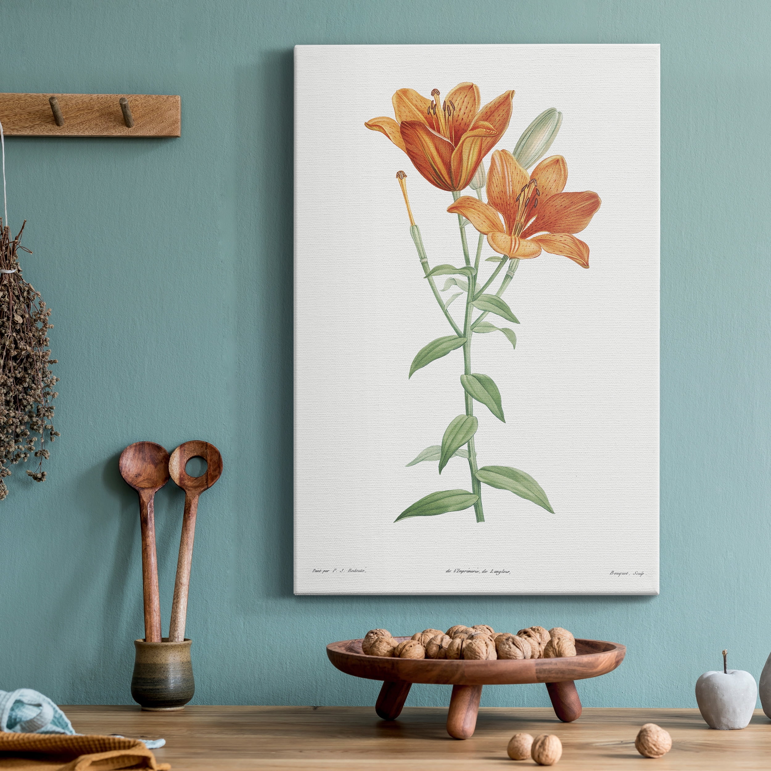 Orange Bulbous Lily Premium Gallery Wrapped Canvas - Ready to Hang - 24 x 36