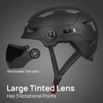 thumbnail image 3 of Casco de bicicleta ILM E3-10L con luz LED recargable por USB, color negro, 3 of 7