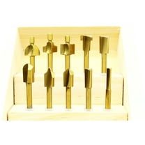 TMAX 10 pc High Speed Steel Hss Titanium Coated Router Bits Set 1/8 Inch Shank for Dremel Rotary Tools
