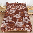 thumbnail image 6 of 3 Pcs Soft Bedding Set, Includes 1 Duvet Cover with Zipper And 2 Pillow Shams,Hawaiian Hibiscus Flowers Queen(90"×90"), 6 of 8