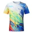 thumbnail image 4 of ICHUANYI Men's Street Fashion Casual Interesting Design Printed Round Neck Short Sleeve, 4 of 9