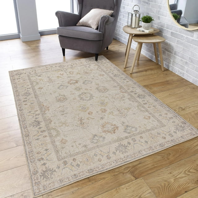 LaDole Rugs 8x10 Living Room Large Premium Cotton Washable Area Rug | Rustic Home Decor Boho Carpet For Living Room, Bedroom, Dining Floor |Multicolor