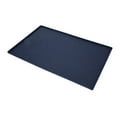 thumbnail image 2 of Estera de alimentación para mascotas, patrón de cachorro, resistente al agua, antideslizante, estera de comida para perros de silicona de grado alimenticio pequeño para pisos, azul oscuro, 2 of 5