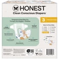 thumbnail image 6 of The Honest Company Clean Conscious Diapers® Up to 100% Leak Protection Designed to Protect Delicate Skin Hypoallergenic + Fragrance Free Space Travel + It's A Pawty, Size 3, 62 Count, 6 of 9