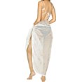 thumbnail image 3 of HAPPY BAY Women's Beachwear Summer Bikini Wraps Sarong Swim Cover up Wrap Skirt Bathing suit Swimwear Swimsuit Beach Coverups for Women One Size White, Fall Leafs, 3 of 5