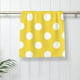 thumbnail image 5 of Bingfone Yellow And White Polka Dot Ultra Absorbent & Soft Hand Towels for Bath, Hand, Face, Gym and Spa-27.5x16in, 5 of 8