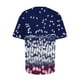 thumbnail image 4 of ICHUANYI Clearance Women's Summer Casual Crewneck Short Sleeve T-Shirts Flag Print Fit Basic Tops Tees Blouses(Navy, M) ICHUANYI WER2023081008778, 4 of 6