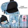 thumbnail image 4 of Sling Backpack,Light Blue Christmas Snowflake Pattern Sling Bag with Water Bottle Holder,Waterproof Sling Bag for Men/Women with Headphone Jack for Hiking,Travel, 4 of 6