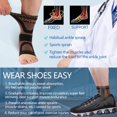 thumbnail image 3 of Ankle Brace, Infused Ankle Support Compression Sleeve for Men & Women, for Foot Pain Relief, Plantar Fasciitis, Sprained Ankle, Achilles Tendonitis,Recovery, Daytime or Night Use(XL), 3 of 7