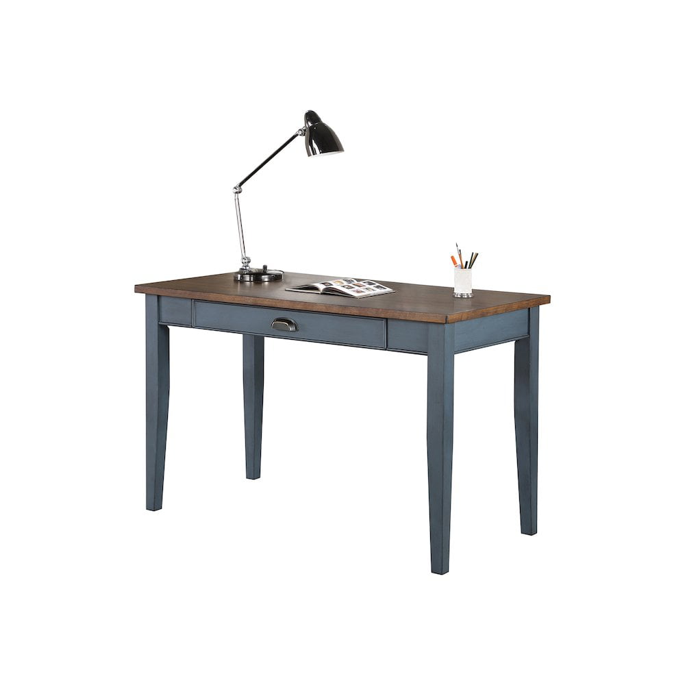 Farmhouse Wood Writing Desk Writing Table Blue Wood