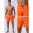 thumbnail image 4 of DARING DIVA Men's Elastic Waist Drawstring Surfing Board Shorts 32 Orange, 4 of 6