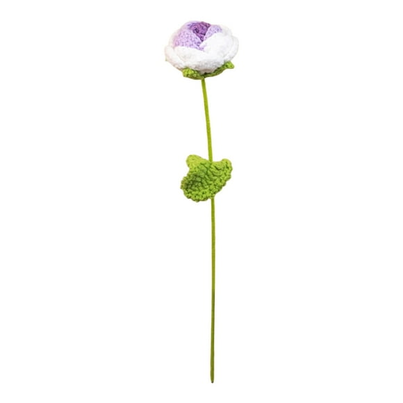Hand Crocheted Wool Rose with Precision Stitching - Framed Colorful Yarn Art, Soft Woven Flower for Wall & Home Decor, Handmade Decorative Gift,J