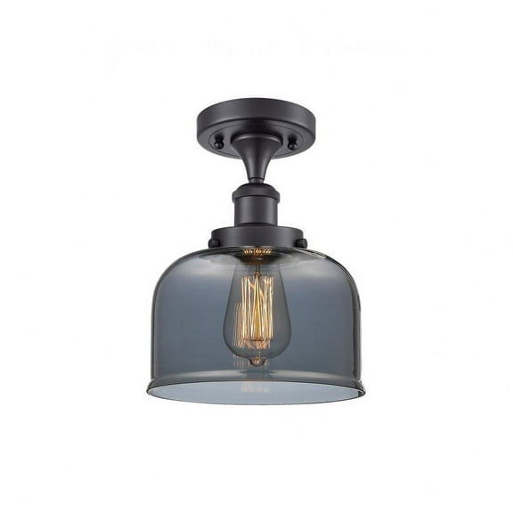 Innovations Lighting - Large Bell-1 Light Semi-Flush Mount in Industrial Style-8