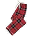 thumbnail image 2 of qolati Women's Pajama Pants Stretch Bottoms Elastic High Waisted Straight Legs Pant Plaid Print Loose Lounge Sleepwear Trousers, 2 of 7