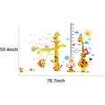 thumbnail image 4 of Giraffe Growth Chart Wall Sticker DIY Removable Animal Monkey Tree Decal Children Height Measure Wallpaper Mural Background Decor for Living Room Baby Bedroom Kids Room Nursery Classroom Playroom - -, 4 of 6