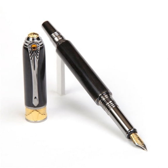 Art Deco Fountain Pen - Blackwood