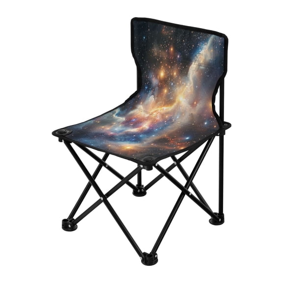 Outdoor Folding Chair 14.46x14.46x22.83 Inches, Camping Folding Chair Easy to Carry Ideal for Outdoor Picnics Camping Park Fishing Super Cool Colored Stars