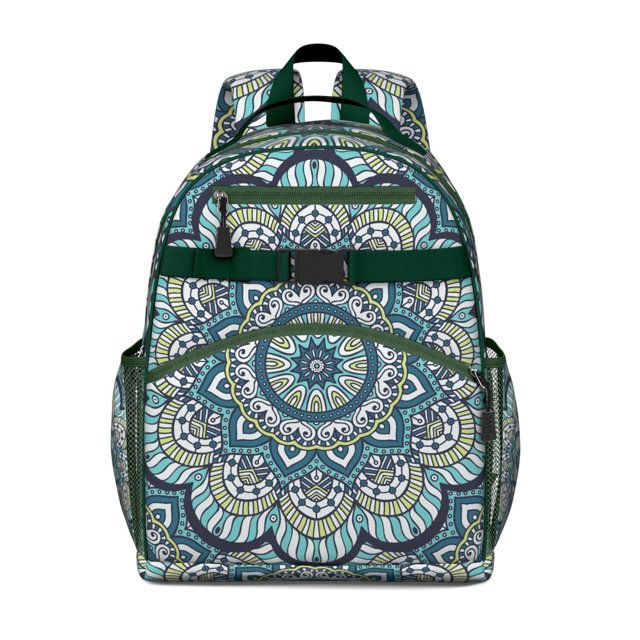Yoga Meditation Lotus Student Backpack Spacious Adjustable Padded Straps Chest Buckle Lightweight Durable School Backpack For Student And Students