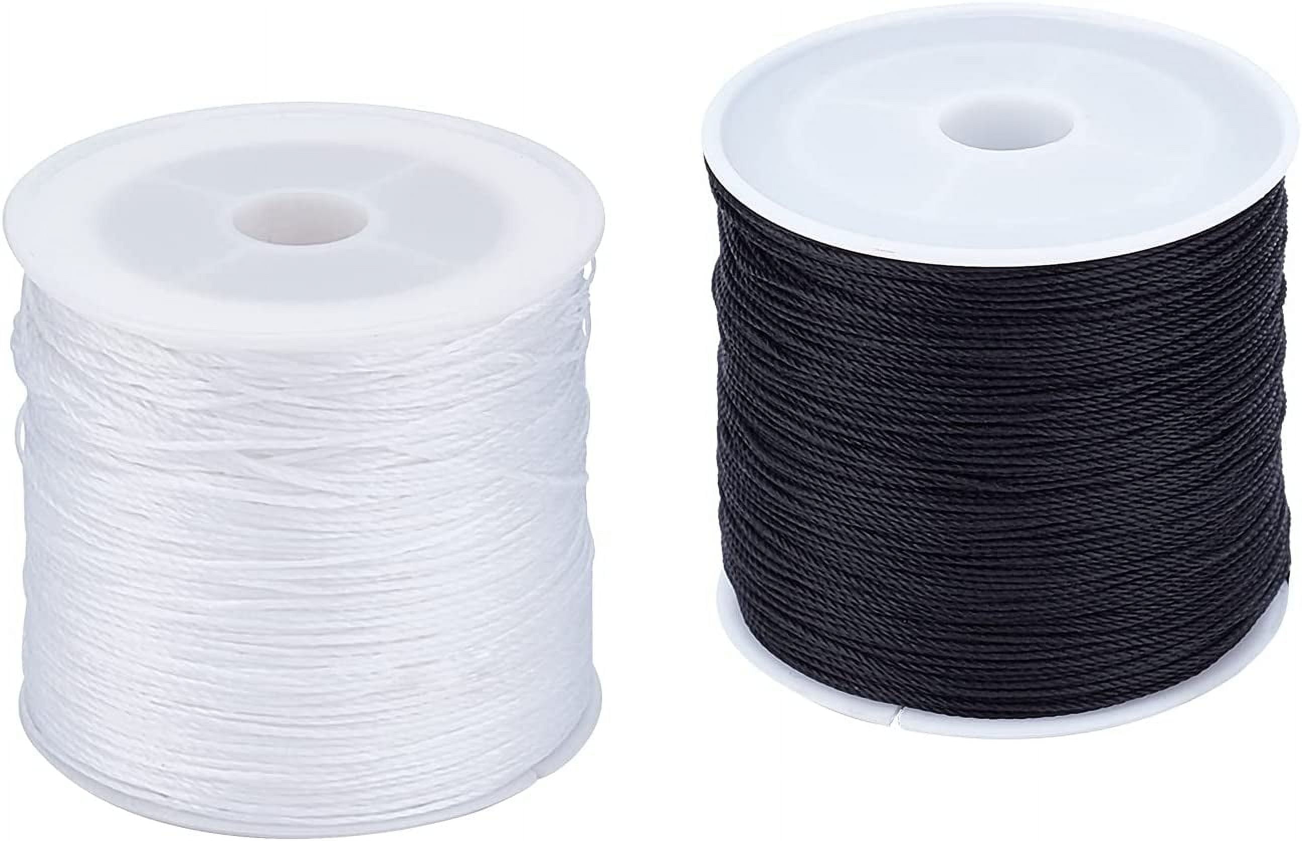 19 Colors Polyester Cord 0.5mm(0.02'') Round Beading String Knotting Wire for Chinese Knotting Kumihimo Beading Macramé Jewelry Making Sewing- 37~40 Yds/Roll Colorful