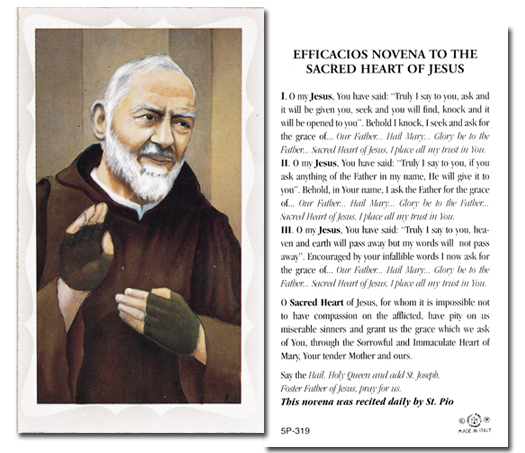 Buy Saint Pio Holy Card With Novena Prayer | Paper Holy Prayer Card with  Gold Edges | Pack of 100 | Blank Back | Saints Male | 2 x 4 Online at  Lowest Price in Ubuy Jordan. 700309172