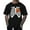Black, variant on Mens T Shirts White Bone Pumpkin Heart Print Novelty Halloween Short Sleeve Crew Neck Tops Casual Loose Shirts For Men Black L