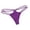 Purple, variant on VONCOS Womens Seamless Thong Underwear Double Strap Low Rise Panties with Metal Ring Soft Stretchy No Show Lingerie Beige S-XL,Size M