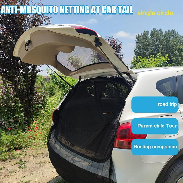 Famure Fly Screen Magnetic for Vans|Car Tailgate Net  Anti-Mosquitoes|Portable Windproof Rear Tent Sunshade Screen for SUV  Camping Self-Drive