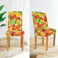 thumbnail image 5 of Fall Autumn Leaves Dining Chair Covers Set of 4 Spandex Stretch Seat Cover for Home Decorations Restaurant, 5 of 6