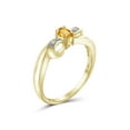 thumbnail image 2 of 1/5 Carat T.G.W. Citrine And White Diamond Accent Sterling Silver Bow Ring, 2 of 4
