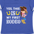 thumbnail image 4 of Inktastic Yes, This is My First Rodeo Cowgirl in Hat and Boots Girls Toddler T-Shirt, 4 of 5