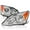 Chrome Housing Clear Lens, variant on Spec-D Tuning Black Headlights Compatible with 2007-2011 Honda CR-V