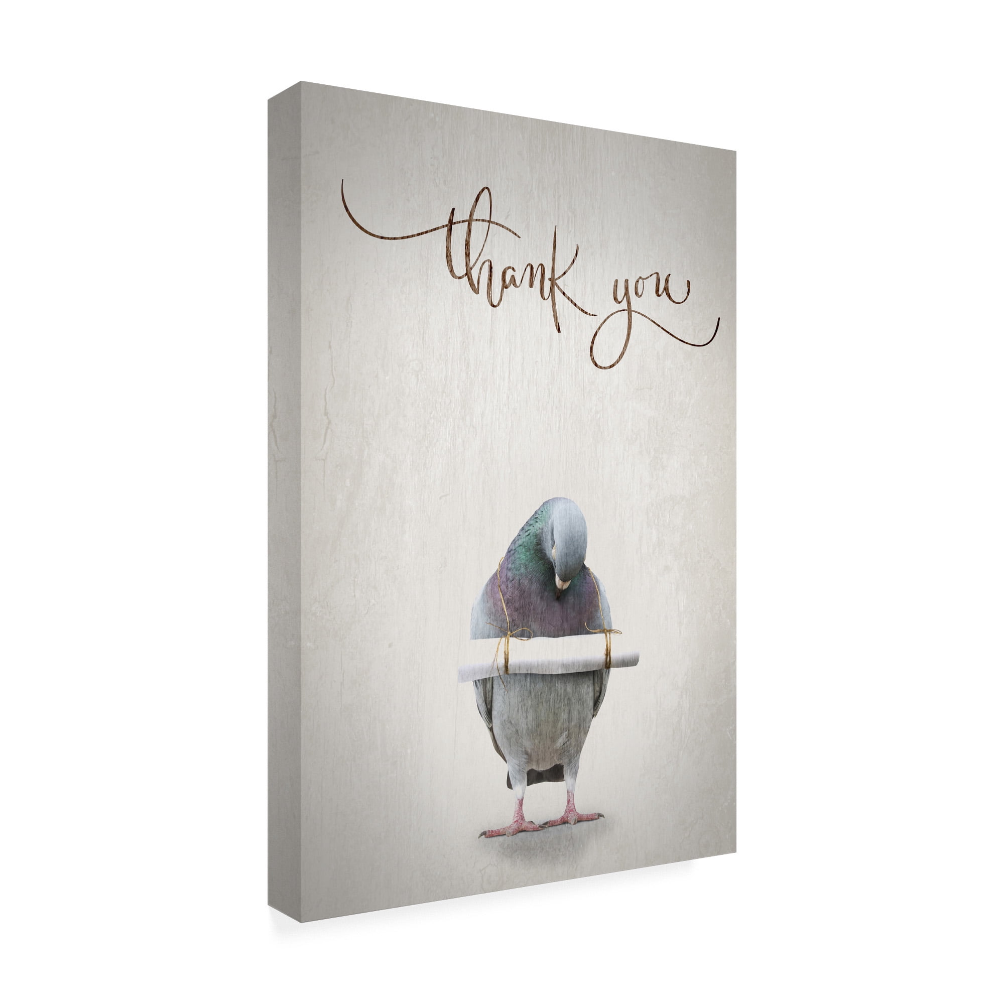 Trademark Fine Art 'Thank you Blue Bird' Canvas Art by TypeLike