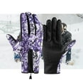 thumbnail image 3 of Winter Cycling Gloves Men Women,Touch Screen Padded Bike Glove Water Resistant Windproof Warm Anti-Slip for Running,Biking,Workout,Christmas Gifts for Lover(L,Purple), 3 of 3