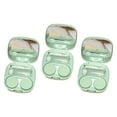 thumbnail image 5 of 3 Pieces Portable Eye Contact  with Accessory Holder Container Convenient for Women R Caps Small Size Green, 5 of 9