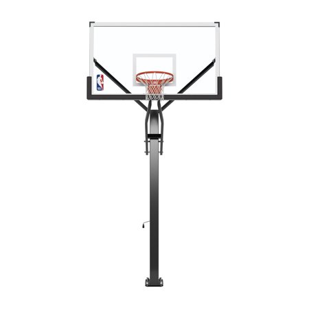 NBA 72  In-Ground Adjustable Basketball Hoop with Tempered Glass  Padded Pole  Ball Return - INFLEX KIT 2/2
