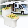 thumbnail image 6 of HELLHERO Sunflower Toilet Lid Seat Cover Elastic Installation for Bathroom Accessories Easy to Clean Toilet Lid Seat Cover Set, 6 of 8