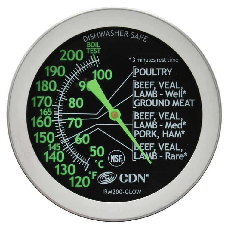 CDN ProAccurate Meat/Poultry Ovenproof Thermometer - IRM200-Glow