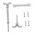 thumbnail image 1 of Rongfmy Cables Railing Hardware Kit Spare Part Angle 180 degree Adjustable Stainless Steel Silver Style A, 1 of 9