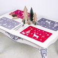 thumbnail image 4 of 6 manteles individuales de Feliz Navidad y 6 juegos de posavasos, manteles individuales navideños lavables impermeables y antideslizantes de PVC para decoración navideña, 4 of 4