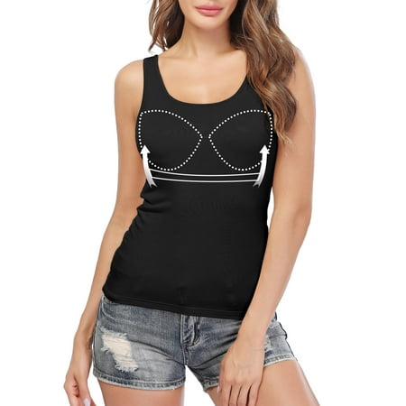 MANIFIQUE Tank Tops for Women 2024 Built in Bra Padded Camisole Summer Sleeveless Tops