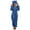 Royal Blue, variant on Women's Winter Plush Hooded Jumpsuit Home Clothes Pajamas Long Sleeves, Soft and Warm, Perfect for Loungewear and Cold Weather Indoors,Dark Gray,L
