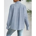 thumbnail image 4 of Blusa Zeagoo para mujer con botones y estampado de manga larga, 4 of 6