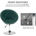 thumbnail image 5 of HOMCOM Modern Makeup Vanity Chair Round Tufted Swivel Accent Chair with Chrome Frame Height Adjustable for Living Room, Bedroom Grey, 5 of 9