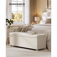 thumbnail image 2 of Banco otomano de almacenamiento SONGMICS, plegable, 30 L, color capuchino, color beige, 2 of 6